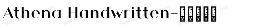 Athena Handwritten字体转换